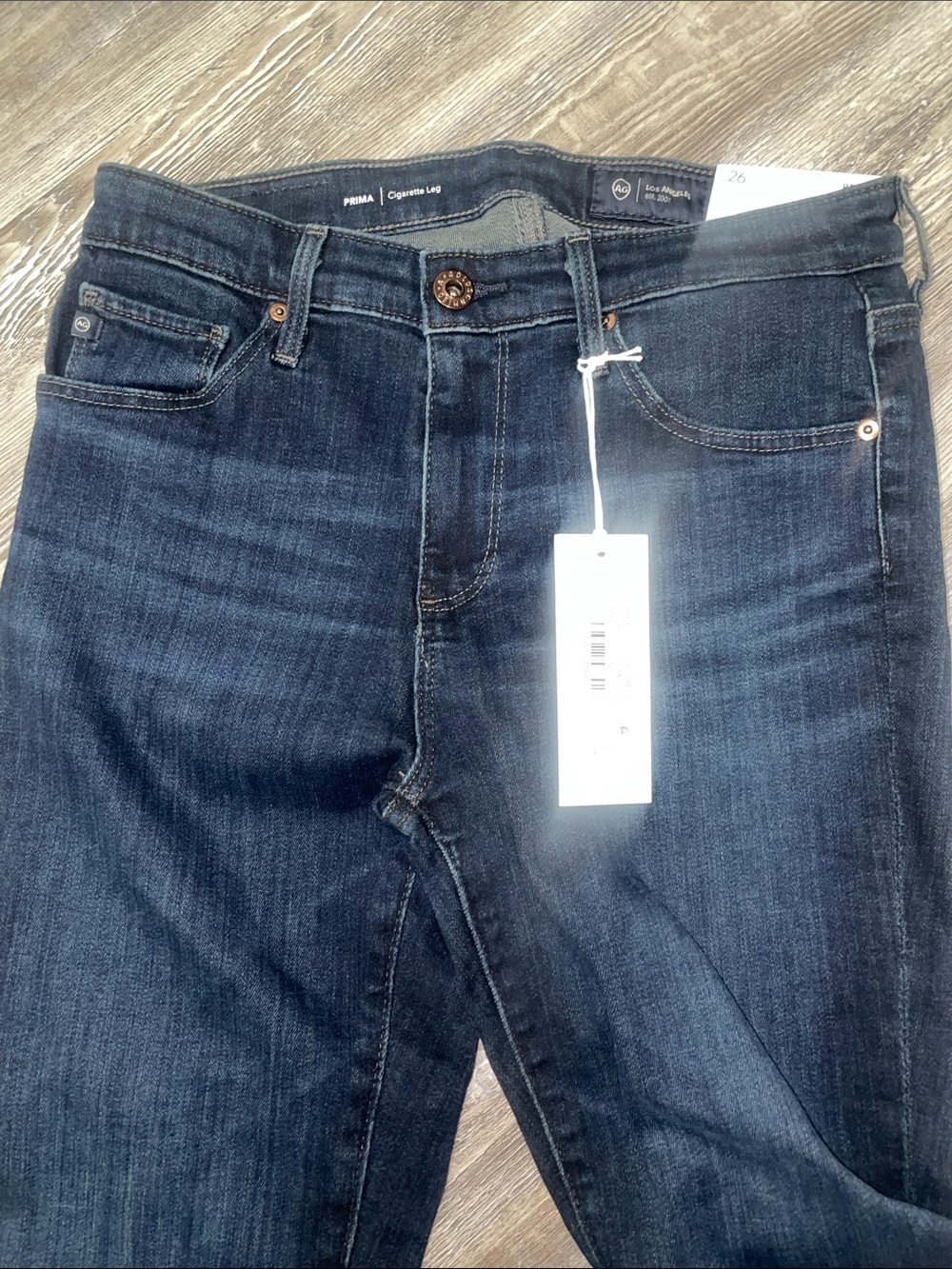 Ag Adriano Goldschmied Dark Blue Prima Cigarette Leg Jeans - Picture 5 of 5